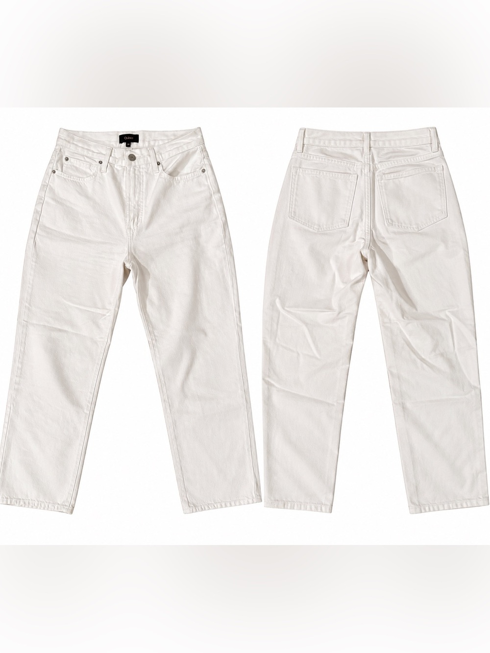 Quince Bella Rigid Straight Jeans-white-size 28